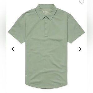 BYLT Basics Sage Green Drop-Cut Performance Polo Shirt Men’s XXL